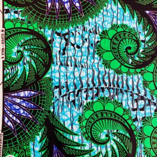 <span style="color: #ff6347; font-style: bold;">【売切】</span>42アフリカ布<br>ターコイズ&ボタニカル