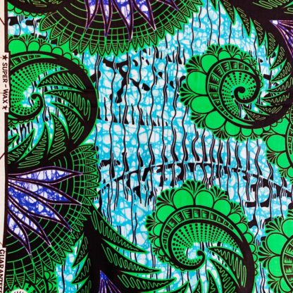 <span style="color: #ff6347; font-style: bold;">【売切】</span>42アフリカ布<br>ターコイズ&ボタニカル