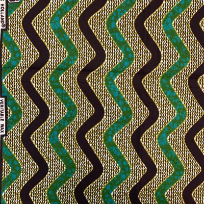 <span style="color: #ff6347; font-style: bold;">【売切】</span><br>198アフリカ布<br>グリーンウェーブ