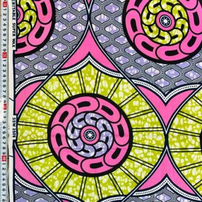 <span style="color: #ff6347; font-style: bold;">【売切】</span>53アフリカ布<br>ピンク＆グレー