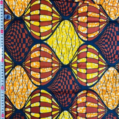 <span style="color: #ff6347; font-style: bold;">【売切】</span><br>156アフリカ布<br>イエロー＆ブラウン