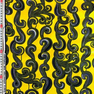 <span style="color: #ff6347; font-style: bold;">【売切】</span>60アフリカ布<br>イエロー