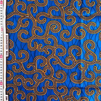 <span style="color: #ff6347; font-style: bold;">【売切】</span>74アフリカ布<br>ブルー