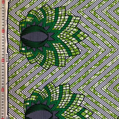 <span style="color: #ff6347; font-style: bold;">【売切】</span>71アフリカ布<br>グリーン