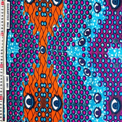 <span style="color: #ff6347; font-style: bold;">【売切】</span><br>195アフリカ布<br>オレンジ＆ブルー