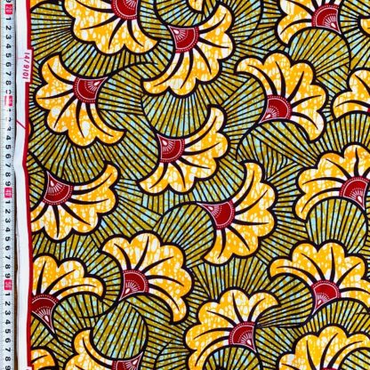 <span style="color: #ff6347; font-style: bold;">【売切】</span>69アフリカ布<br>オレンジ＆リーブス