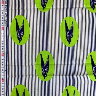 <span style="color: #ff6347; font-style: bold;">【売切】</span>10アフリカ布<br>ライトグリーン&バード