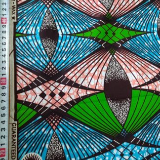 <span style="color: #ff6347; font-style: bold;">【売切】</span><br>192アフリカ布<br>ライトブルー＆グリーン