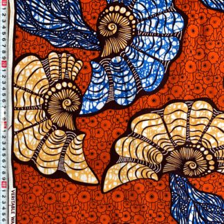 <span style="color: #ff6347; font-style: bold;">【売切】</span>89アフリカ布<br>レッド＆シェル