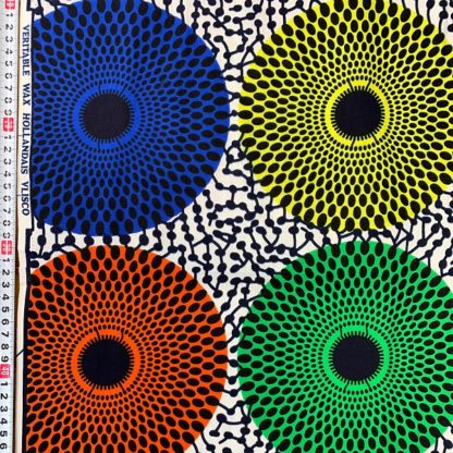 <span style="color: #ff6347; font-style: bold;">【売切】</span><br>100アフリカ布<br>マルチカラーサークル