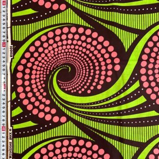 <span style="color: #ff6347; font-style: bold;">【売切】</span>100アフリカ布<br>ピンク＆グリーン