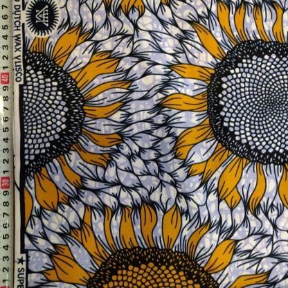 <span style="color: #ff6347; font-style: bold;">【売切】</span>102アフリカ布<br>イエローフラワー