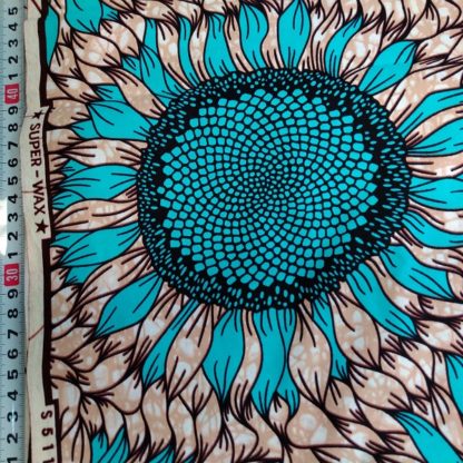 <span style="color: #ff6347; font-style: bold;">【売切】</span>103アフリカ布<br>ブルーフラワー