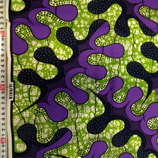 <span style="color: #ff6347; font-style: bold;">【売切】</span>104アフリカ布<br>パープル＆グリーン