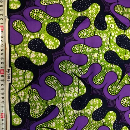 <span style="color: #ff6347; font-style: bold;">【売切】</span>104アフリカ布<br>パープル＆グリーン