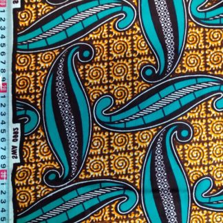 <span style="color: #ff6347; font-style: bold;">【売切】</span>112アフリカ布<br>オレンジ&ブルー