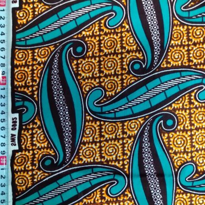 <span style="color: #ff6347; font-style: bold;">【売切】</span>112アフリカ布<br>オレンジ＆ブルー