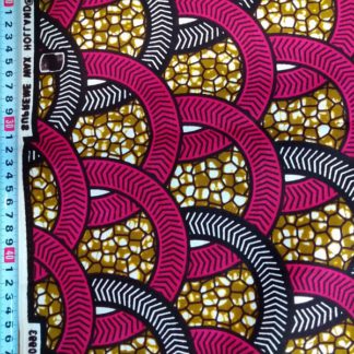 <span style="color: #ff6347; font-style: bold;">【売切】</span>188アフリカ布<br>ブラウン＆レッドサークル