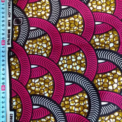 <span style="color: #ff6347; font-style: bold;">【売切】</span>188アフリカ布<br>ブラウン＆レッドサークル