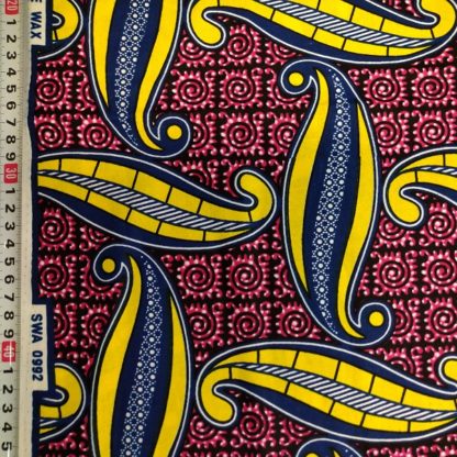 <span style="color: #ff6347; font-style: bold;">【売切】</span>187アフリカ布<br>レッド＆イエロー