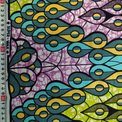 <span style="color: #ff6347; font-style: bold;">【売切】</span>120アフリカ布<br>パープル＆ブルー