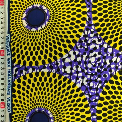 <span style="color: #ff6347; font-style: bold;">【売切】</span>123アフリカ布<br>パープル＆イエローサークル