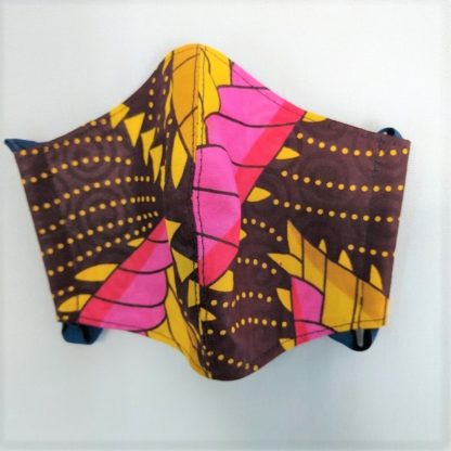 <span style="color: #ff6347; font-style: bold;">【売切】</span><br>095<br>裏地ガーゼ<br>手作りマスク（M）<br>ピンク＆イエロー