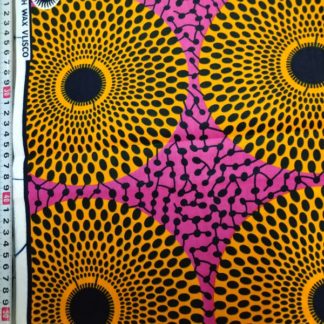 <span style="color: #ff6347; font-style: bold;">【売切】</span><br>153アフリカ布<br>ピンク&オレンジサークル