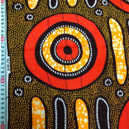 <span style="color: #ff6347; font-style: bold;">【売切】</span><br>186アフリカ布<br>ブラウン＆レッドサークル