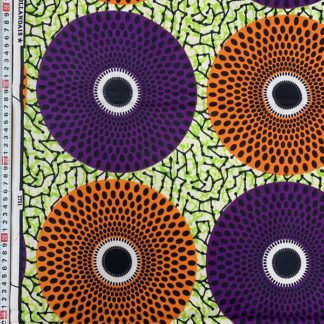 <span style="color: #ff6347; font-style: bold;">【売切】</span><br>105アフリカ布<br>パープル&オレンジ