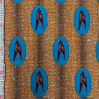 <span style="color: #ff6347; font-style: bold;">【売切】</span><br>149アフリカ布<br>オレンジ&ブルーバード