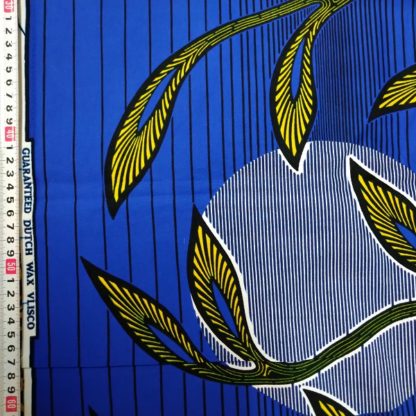 <span style="color: #ff6347; font-style: bold;">【売切】</span>138アフリカ布<br>ブルーボタニカル