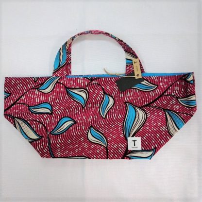 アフリカ布の<br>エコバッグ<br>レッド＆リーブス<br><span style="color: #ff6347; font-style: bold;">【売切】</span>