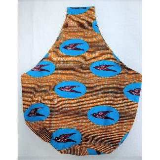 <span style="color: #ff6347; font-style: bold;">【売切】</span><br>アフリカ布の<br>肩がけバッグ<br>ブルーバード