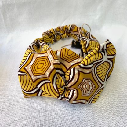 <span style="color: #ff6347; font-style: bold;">【売切】</span><br>088<br>アフリカ布の<br>ヘアバンド<br>イエロー