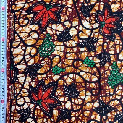 <span style="color: #ff6347; font-style: bold;">【売切】</span><br>078アフリカ布<br>レッドボタニカル