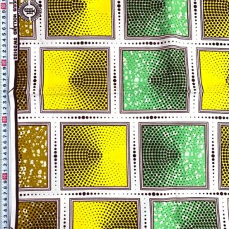 <span style="color: #ff6347; font-style: bold;">【売切】</span><br>021アフリカ布<br>イエロー＆グリーンレクタングル