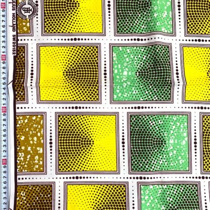 <span style="color: #ff6347; font-style: bold;">【売切】</span><br>021アフリカ布<br>イエロー＆グリーンレクタングル