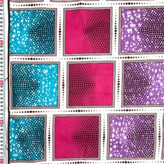 <span style="color: #ff6347; font-style: bold;">【売切】</span><br>022アフリカ布<br>ブルー＆レッドレクタングル