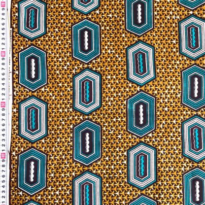 <span style="color: #ff6347; font-style: bold;">【売切】</span><br>084アフリカ布<br>ブラウンヘキサゴン