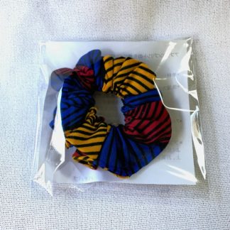 <span style="color: #ff6347; font-style: bold;">【売切】</span><br>アフリカ布でつくったシュシュ⑦