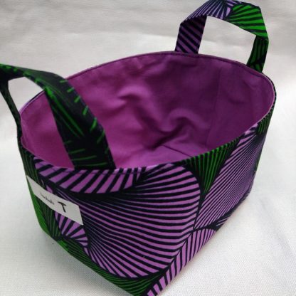 <span style="color: #ff6347; font-style: bold;">【売切】</span><br>086<br>アフリカ布で作った小物入れ（小）<br>パープル - 画像 (2)