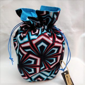 <span style="color: #ff6347; font-style: bold;">【売切】</span><br>098<br>ハネ付き丸底巾着<br>ブルー＆レッド