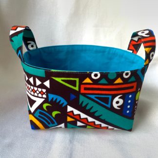 <span style="color: #ff6347; font-style: bold;">【売切】</span><br>076<br>アフリカ布で作った小物入れ（小）<br>マルチカラー