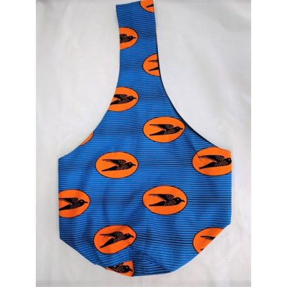 <span style="color: #ff6347; font-style: bold;">【売切】</span><br>090<br>アフリカ布の<br>肩がけバッグ<br>（ロング）<br>オレンジバード