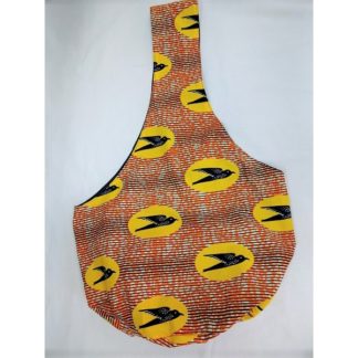 <span style="color: #ff6347; font-style: bold;">【売切】</span><br>088<br>アフリカ布の<br>斜めがけバッグ<br>イエローバード