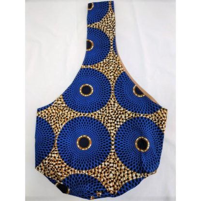 <span style="color: #ff6347; font-style: bold;">【売切】</span><br>084<br>アフリカ布の<br>肩がけバッグ<br>(ロング)<br>ブルーサークル