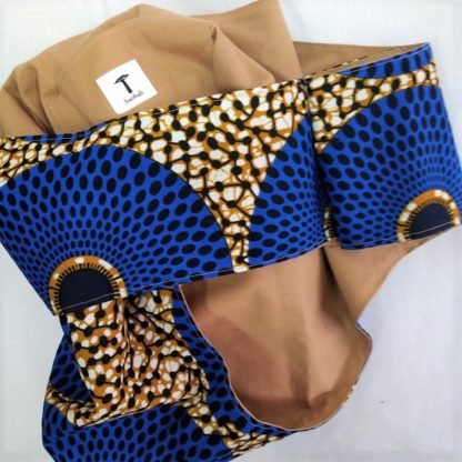 <span style="color: #ff6347; font-style: bold;">【売切】</span><br>084<br>アフリカ布の<br>肩がけバッグ<br>(ロング)<br>ブルーサークル - 画像 (2)