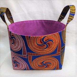<span style="color: #ff6347; font-style: bold;">【売切】</span><br>080<br>アフリカ布で作った小物入れ(大)<br>ブルー&パープル