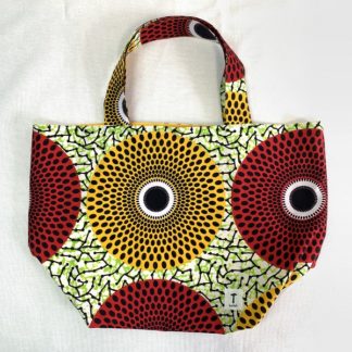<span style="color: #ff6347; font-style: bold;">【売切】</span><br>071<br>アフリカ布の<br>エコバッグ（大） <br>レッド＆イエロー